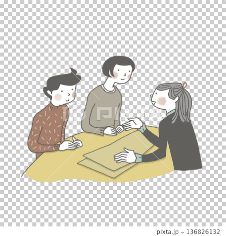 一對夫婦正在諮詢理財規劃師 136826132