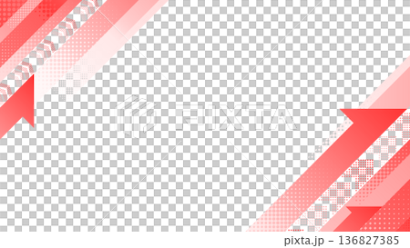 Rising red dot gradient arrow frame Rising red dot gradient arrow frame 136827385