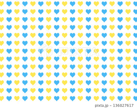 青黄のハートの背景素材 136827617