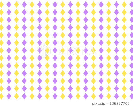 黄紫のダイヤの背景素材 136827703