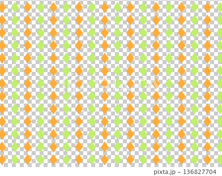 緑橙のダイヤの背景素材 136827704