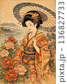 女性を描いた浮世絵 136827733