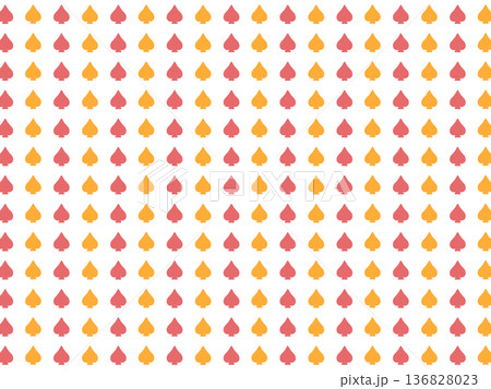 赤橙のスペードの背景素材 136828023