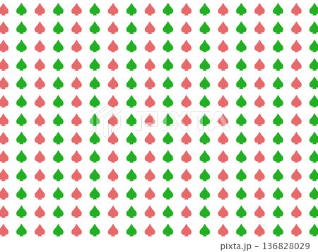 赤緑のスペードの背景素材 136828029