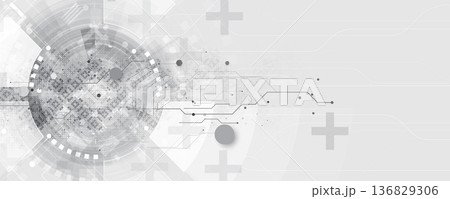 Ukrainian moderm circuit technology background for science and business theme Ukrainian moderm circuit technology background for science and business theme 136829306