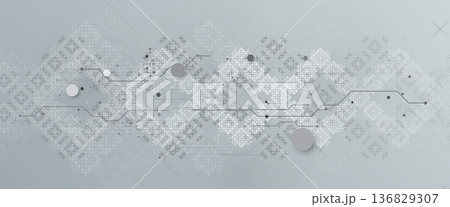 Ukrainian moderm circuit technology background for science and business theme 136829307