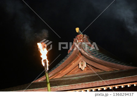 なまはげ柴灯まつりの真山神社 秋田 なまはげ柴灯まつりの真山神社 秋田 136829437