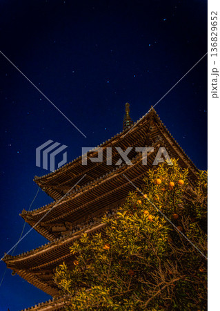 京都 東山 清水寺 八坂の塔の風景 京都 東山 清水寺 八坂の塔の風景 136829652