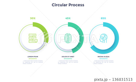 Modern Infographic Vector Illustration. Presentation Slide Chart Modern Infographic Vector Illustration. Presentation Slide Chart 136831513