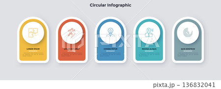 Modern Infographic Vector Illustration. Presentation Slide Chart 136832041