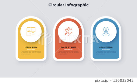 Modern Infographic Vector Illustration. Presentation Slide Chart Modern Infographic Vector Illustration. Presentation Slide Chart 136832043