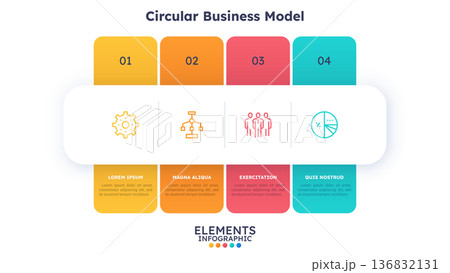 Modern Infographic Vector Illustration. Presentation Slide Chart Modern Infographic Vector Illustration. Presentation Slide Chart 136832131
