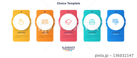 Modern Infographic Vector Illustration. Presentation Slide Chart Modern Infographic Vector Illustration. Presentation Slide Chart 136832147