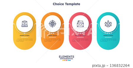 Modern Infographic Vector Illustration. Presentation Slide Chart Modern Infographic Vector Illustration. Presentation Slide Chart 136832264