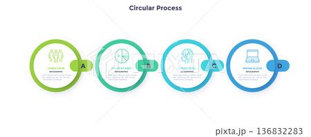 Modern Infographic Vector Illustration. Presentation Slide Chart Modern Infographic Vector Illustration. Presentation Slide Chart 136832283