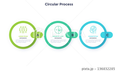 Modern Infographic Vector Illustration. Presentation Slide Chart Modern Infographic Vector Illustration. Presentation Slide Chart 136832285