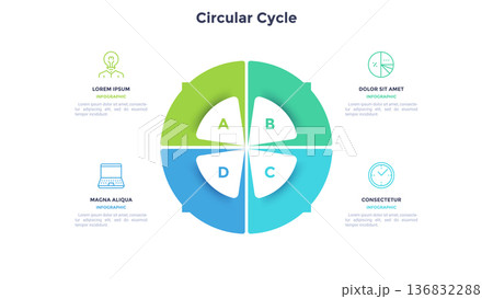 Modern Infographic Vector Illustration. Presentation Slide Chart Modern Infographic Vector Illustration. Presentation Slide Chart 136832288