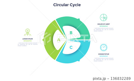 Modern Infographic Vector Illustration. Presentation Slide Chart Modern Infographic Vector Illustration. Presentation Slide Chart 136832289
