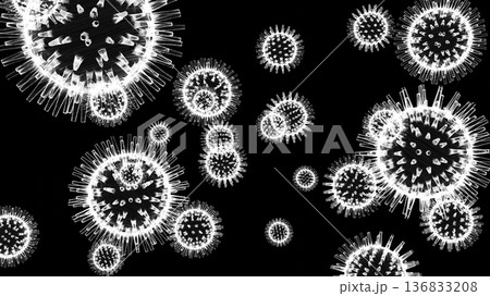 Holographic Virus Concept 3D Illustration 136833208