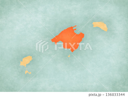 Map of Balearic Islands - Mallorca 136833344