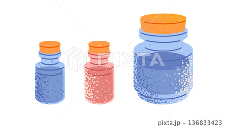 Three Glass Bottle Set 136833423