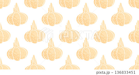 Garlic Seamless Pattern Design 136833451