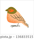 Textured Flat Bird Character 136833515