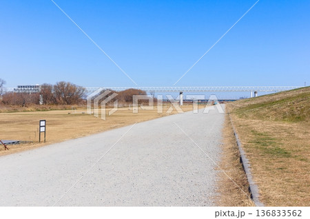 千葉県流山市江戸川河川敷グラウンド2026年2月 136833562