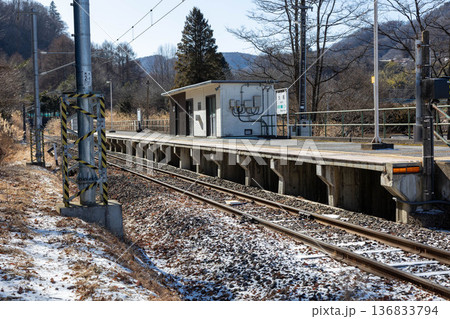 JR吾妻線の終着駅　大前駅　群馬県嬬恋村 136833794