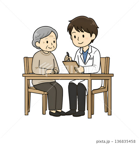 カウンセリングをする先生 136835458
