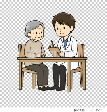 カウンセリングをする先生 136835458