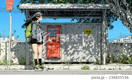 一人旅の旅先、街角で足を止めて道を確かめる若い女性