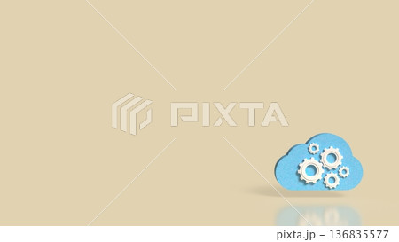 Cloud Computing Concept with Gears and...のイラスト素材 [136835577] - PIXTA