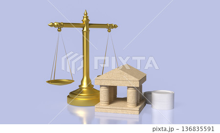 Banking Law and Financial Justice Concept 3d render. Banking Law and Financial Justice Concept 3d render. 136835591
