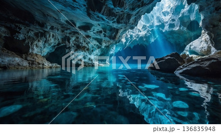 青い洞窟 136835948