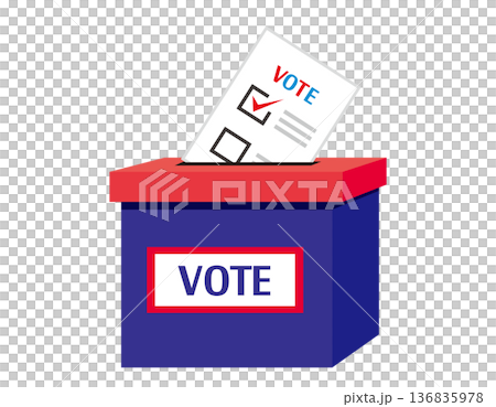 選票圖示插圖 136835978