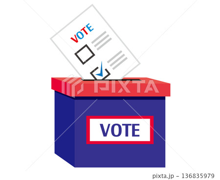 投票用紙のイラスト 選挙アイコン 投票用紙のイラスト 選挙アイコン 136835979