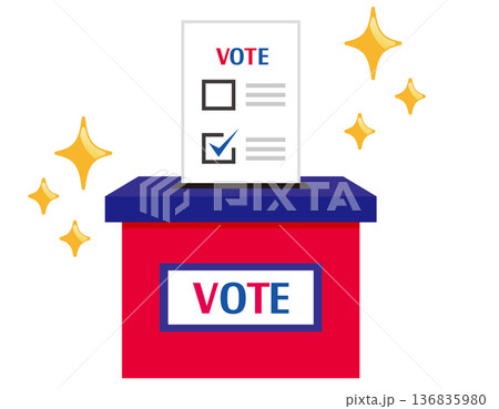 投票用紙のイラスト　選挙アイコン 136835980