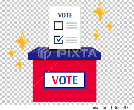 選票圖示插圖 選票圖示插圖 136835980