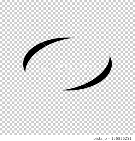 ブラックのカーブライン装飾イラスト素材|シンプルな動きのあるスピードモチーフ ブラックのカーブライン装飾イラスト素材|シンプルな動きのあるスピードモチーフ 136836251