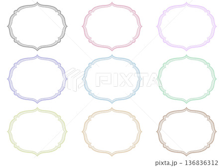 フレームのイラストセット 136836312