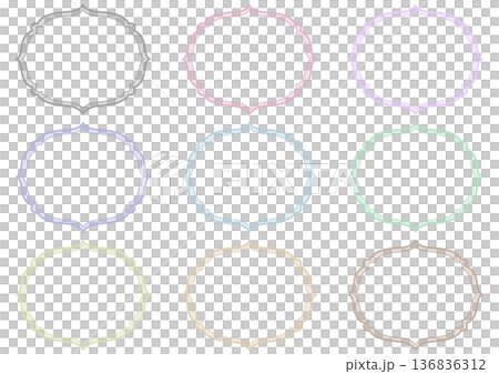 フレームのイラストセット 136836312
