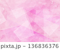抽象的な水彩グラデーション背景 幾何学的な光の乱反射 ピンク 136836376