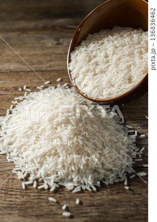 Long-grain rice 136836462