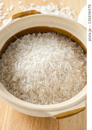 Long-grain rice 136836476