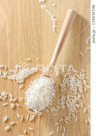 Long-grain rice 136836546
