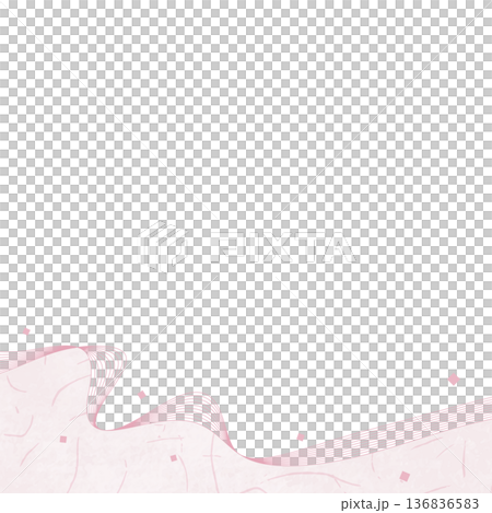 曲線のデザインフレーム、和紙風、紙吹雪、和風、正方形サイズ 曲線のデザインフレーム、和紙風、紙吹雪、和風、正方形サイズ 136836583