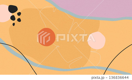 Abstract Tropical Leaf With Color Shape Isolated Background Abstract Tropical Leaf With Color Shape Isolated Background 136836644