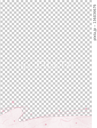 Curved design frame, Japanese paper style, confetti, Japanese style, portrait orientation Curved design frame, Japanese paper style, confetti, Japanese style, portrait orientation 136836676