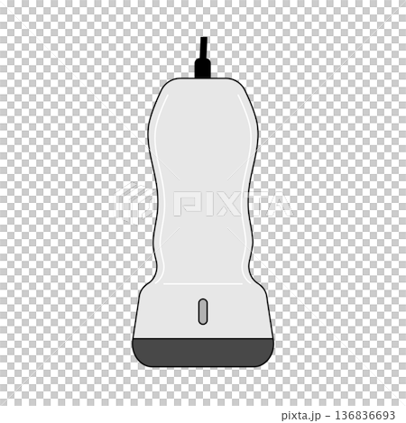 バーコードリーダーとハンディスキャナーのイラスト バーコードリーダーとハンディスキャナーのイラスト 136836693